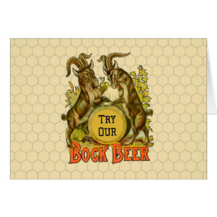 Gats Bock Beer Advertising Hälsningskort