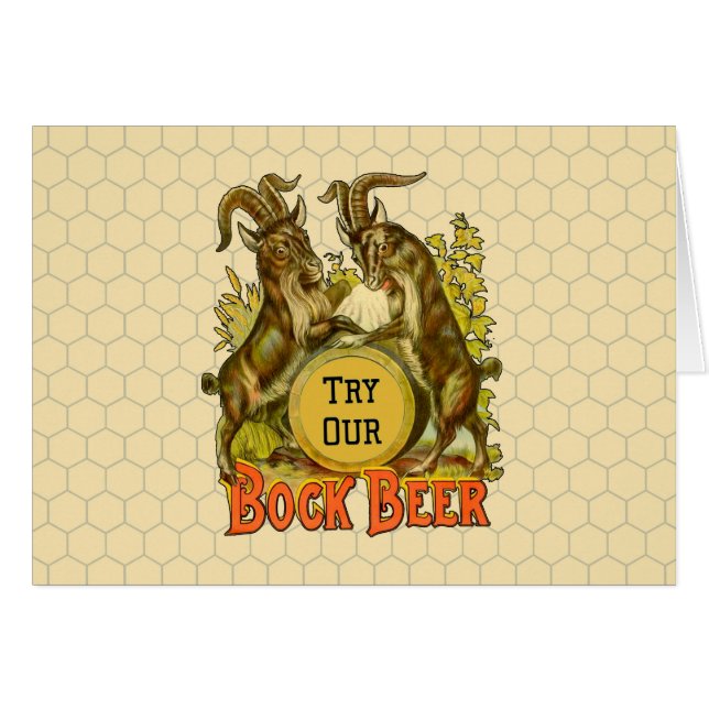 Gats Bock Beer Advertising Hälsningskort (Framsidan Horizontal)