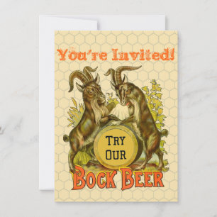 Gats Bock Beer Advertising Inbjudningar