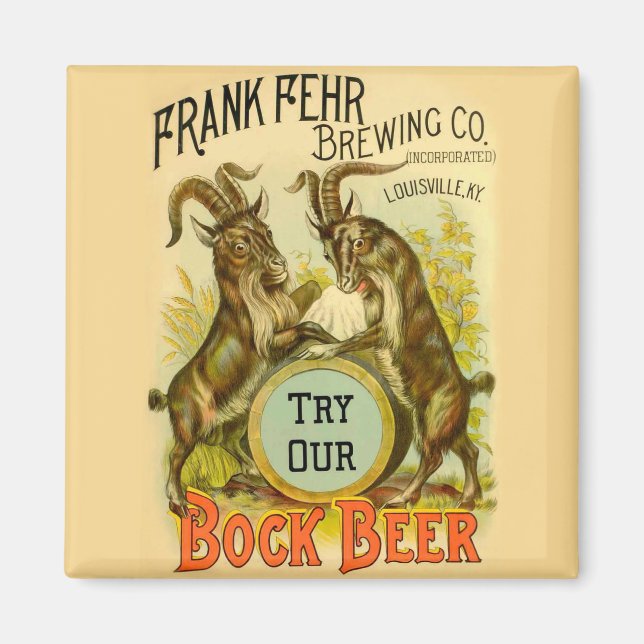 Gats Bock Beer Advertising Magnet (Framsidan)