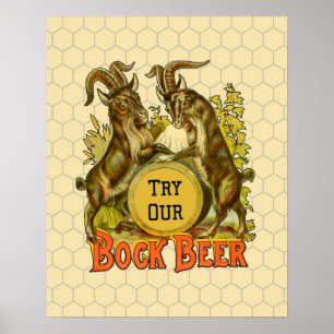 Gats Bock Beer Advertising Poster