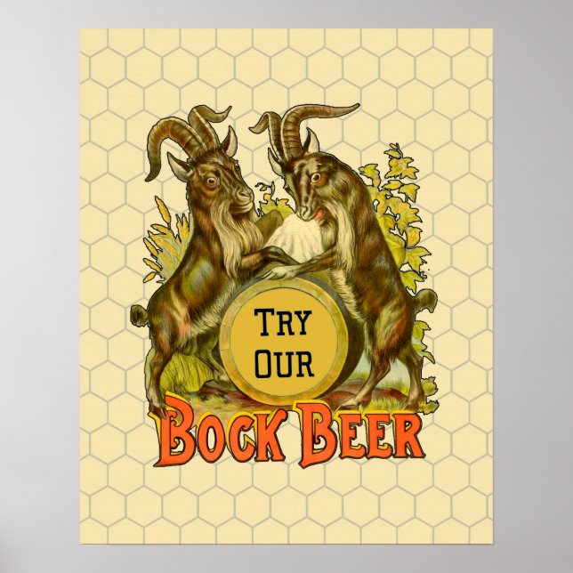 Gats Bock Beer Advertising Poster (Framsidan)