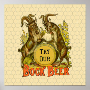 Gats Bock Beer Advertising Poster