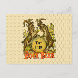 Gats Bock Beer Advertising Vykort