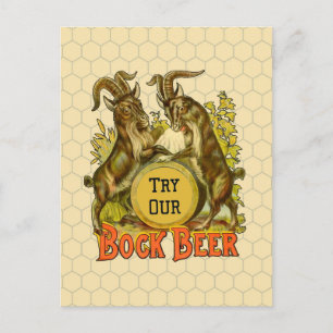 Gats Bock Beer Advertising Vykort