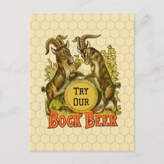 Gats Bock Beer Advertising Vykort (Framsida)