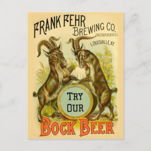 Gats Bock Beer Advertising Vykort