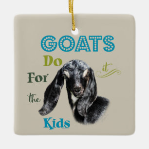 GATS Gör det för Kids GetYerGoat™ Julgransprydnad Keramik