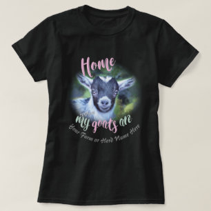 GATS Pygmy Goat Home är där mina getter är gula T-shirt