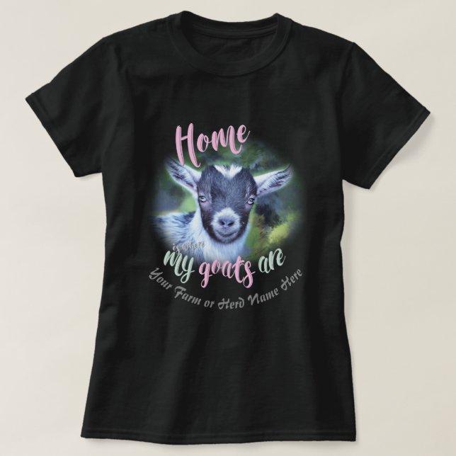 GATS | Pygmy Goat Home är där mina getter är gula T-shirt (Design framsida)