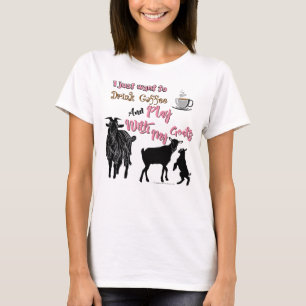 GATS Vill dricka kaffe och spela med getter DK T-shirt