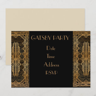 Gatsby 1920-talets kostym party inbjudningar