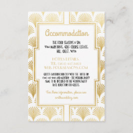 Gatsby Art Deco 1920-talets inkvartering i Bröllop Tilläggskort