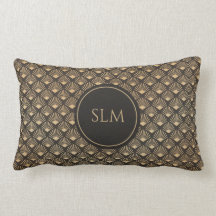 Gatsby Art Deco Fläkt Mönster Monogram Luxe