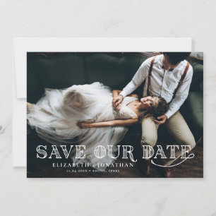 Gatsby Art Deco Lettering Overlay Photo Spara Datumet