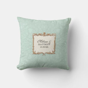 Gatsby Art Deco Nouveau Snöre Faux Guld Tulip Kudde