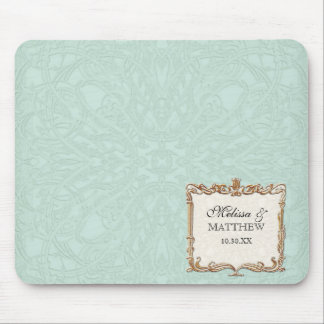 Gatsby Art Deco Nouveau Snöre Faux Guld Tulip Musmatta