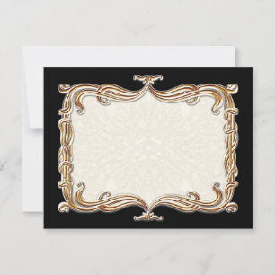 Gatsby Art Deco Nouveau Spets Falskt Guld Tulpan