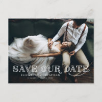Gatsby Art Deco Typography Photo Save Date