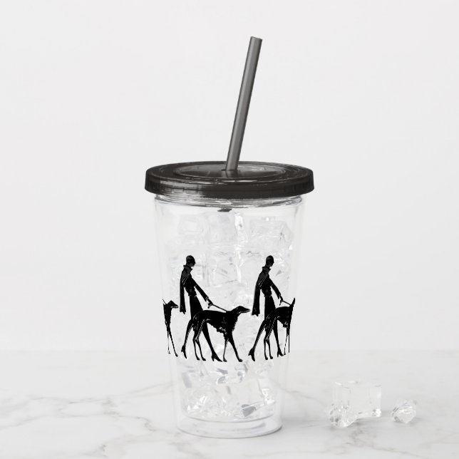 Gatsby Borzoi Acrylic Tumbler Take Away Mugg (Baksida Ice)