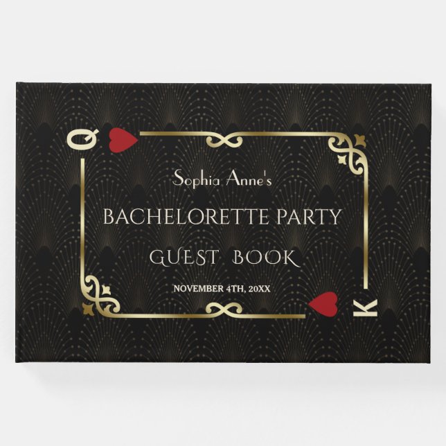 Gatsby Casino Las Vegas Poker Bachelorette Party Gästböcker (Framsida)