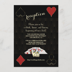 Gatsby Casino Las Vegas Poker Wedding Reception Tilläggskort