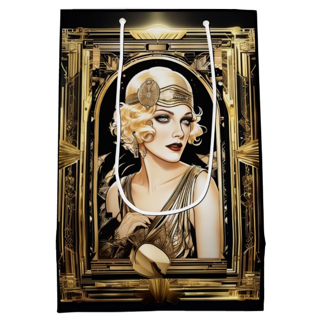 Gatsby flapper girl blonde hair 1920's party (Baksidan)