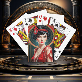 Gatsby-glamour i guld casinokort