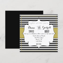 Gatsby Gold Bröllop Suite Annonsering Ceremoni Inbjudningar