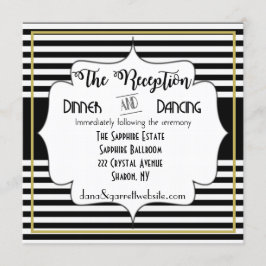 Gatsby Gold Bröllopssvit Mottagningsdetaljer Inser Inbjudningar