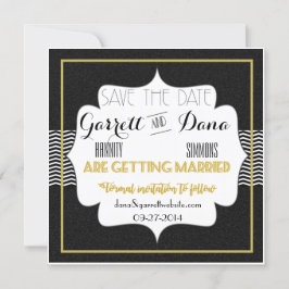 Gatsby Gold Wedding Suite Bröllopssällskap Spara Datumet