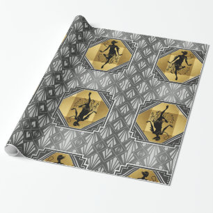 Gatsby klaffart déco som slår in papper presentpapper