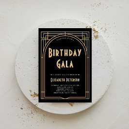 Gatsby Roaring 20s Prohibition Deco Arch Birthday Inbjudningar