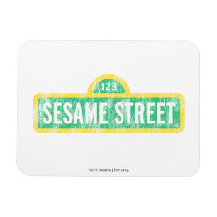 Gatskylt från Sesame Street Magnet