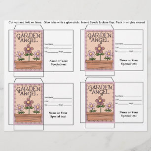 Gått eller gynnat paket för cute-säd reklamblad