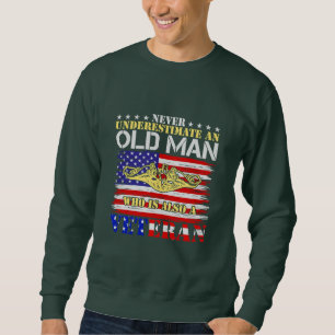 Gått för morfar Vem Kärlek armé T-Shirt FAR Lång Ärmad Tröja