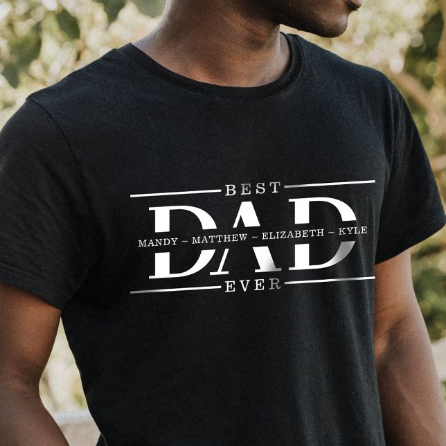 Gått för Namn för bästa Pappa någonsin med minimal T Shirt (Skapare uppladdad)
