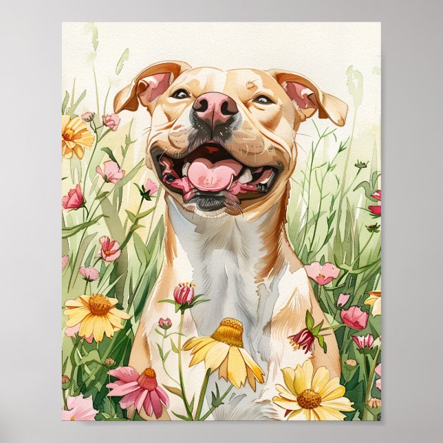 Gått för Pit Bull Owner Hund Art Wall Poster (Framsidan)