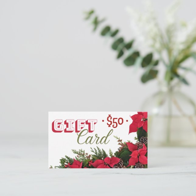 Gått kort $50 christmas (Stående Fram)