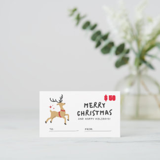 Gått kort $50 för marry jul