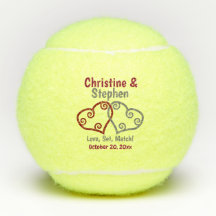 Gått med Hearts Bröllop Tennis Favor