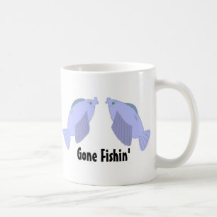 Gått på fiske kaffemugg