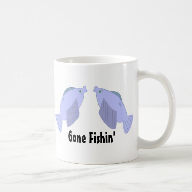 Gått på fiske kaffemugg (Höger)