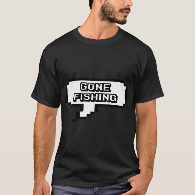 Gått på fiske t shirt (Framsida)