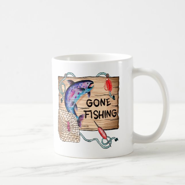 Gått på fisketur kaffemugg (Höger)