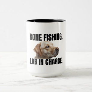 Gått på fisketur. Labbet ansvarar. Mugg