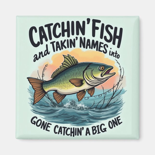 Gått på fisketur magnet (Framsidan)