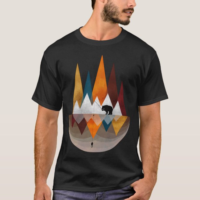 Gått på fisketur t shirt (Framsida)