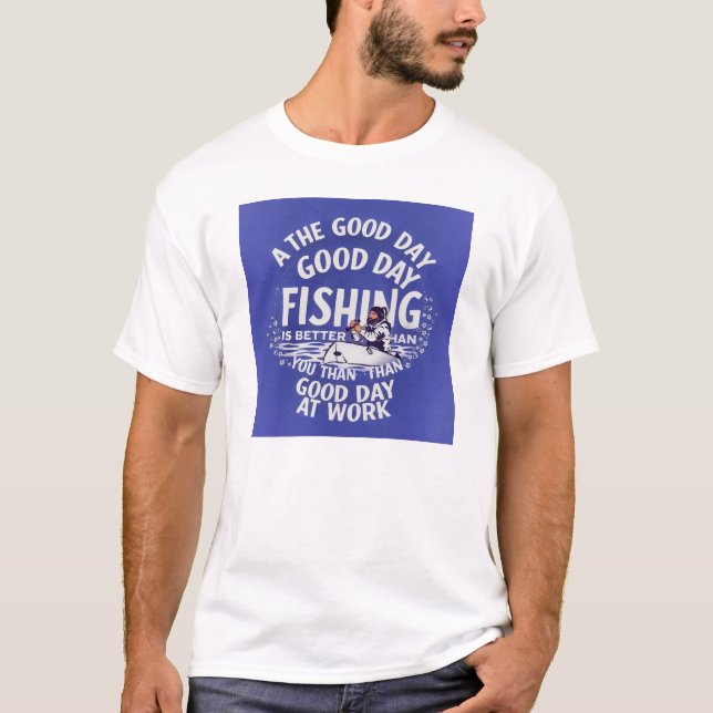 Gått på fisketur t shirt (Framsida)