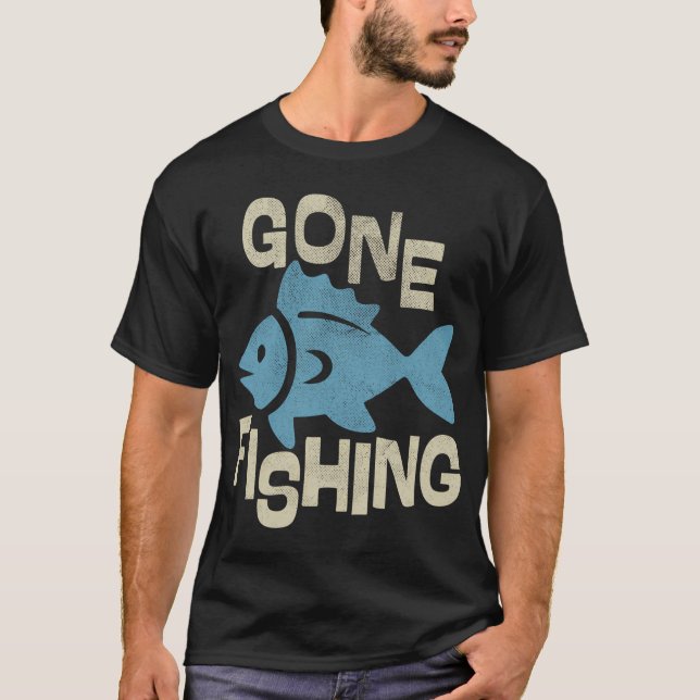 Gått på fisketur t shirt (Framsida)
